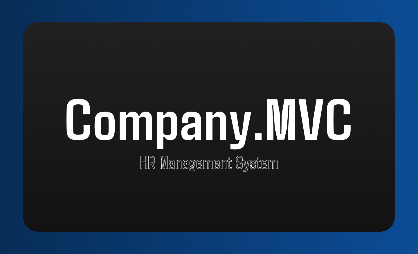 Company MVC - Management System